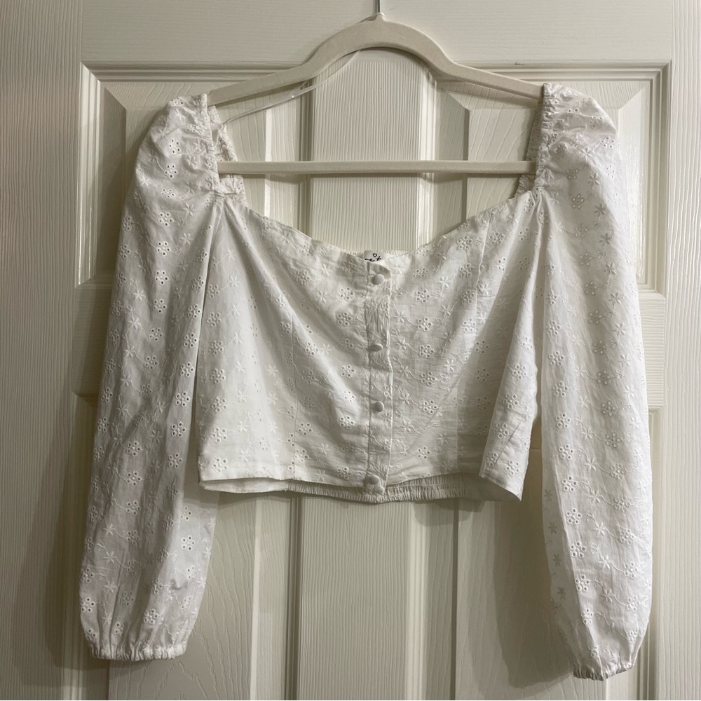 White crop top